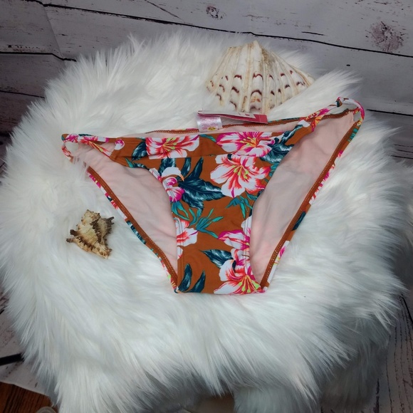 Xhilaration Multi Color Flowered Bikini Bottom - Picture 1 of 5